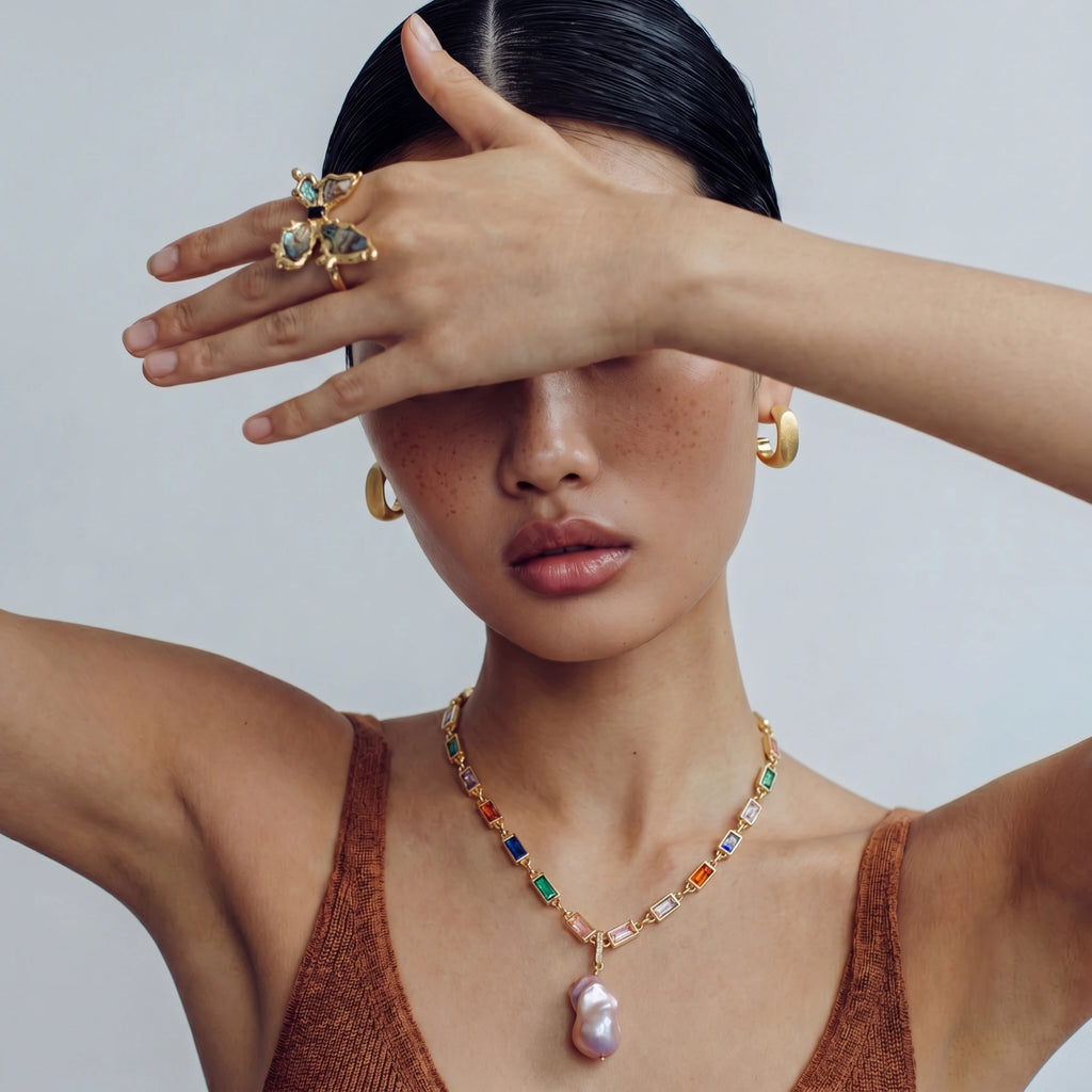 Rainbow Statement Necklace | 3EyeJewEls