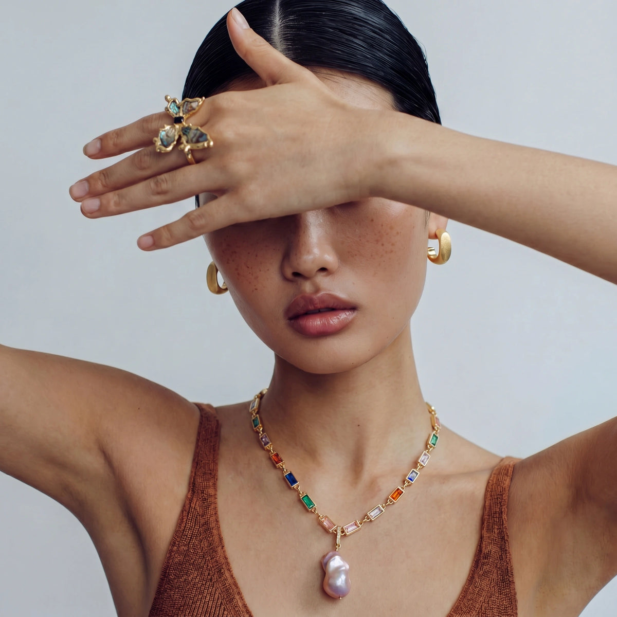 Rainbow Statement Necklace | 3EyeJewEls