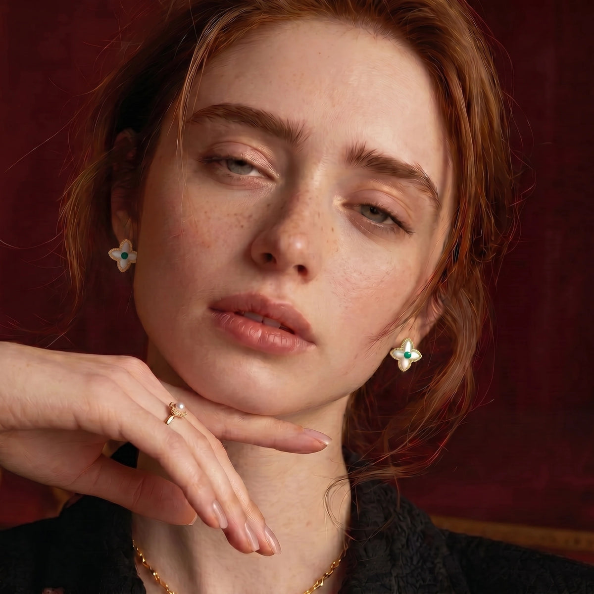 Lucky Clover Pearl Studs | 3EyeJewEls