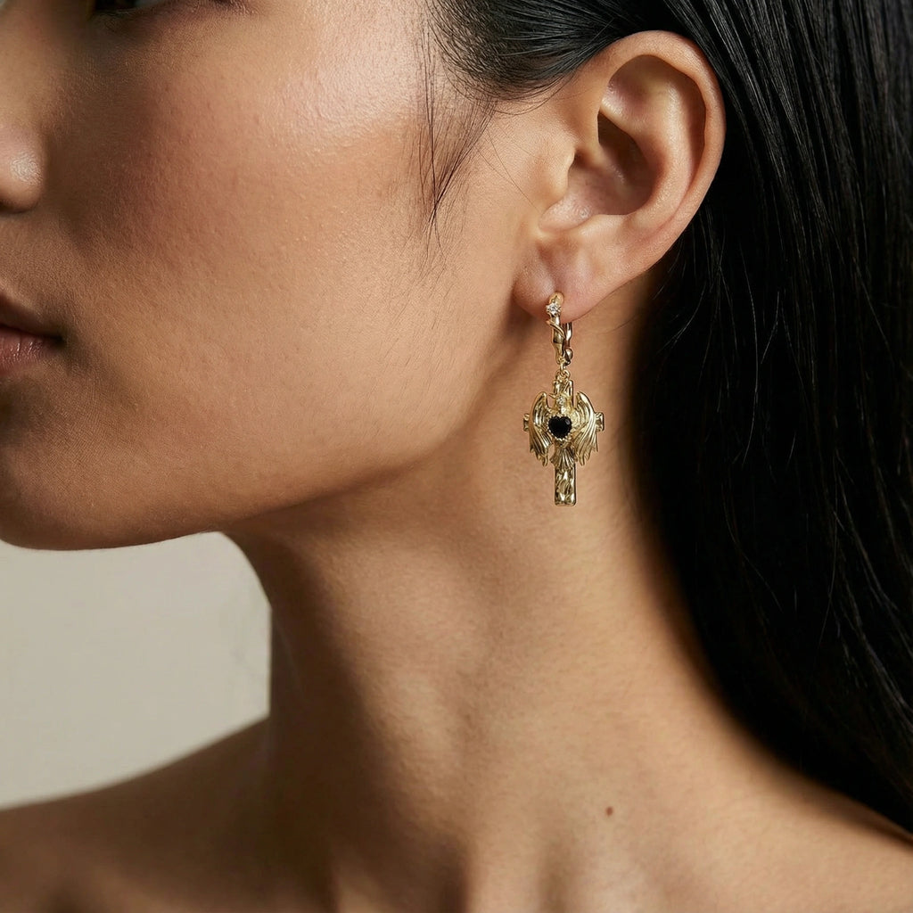 Angel Wings Drop Earrings | 3EyeJewEls