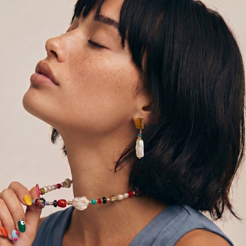 Amber Baroque Pearl Drops | 3EyeJewEls