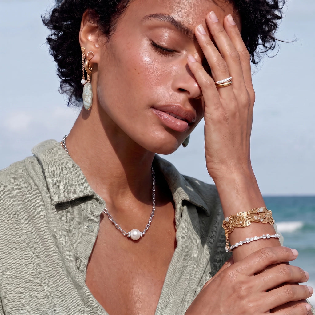 Luna Pearl Chain Necklace | 3EyeJewEls