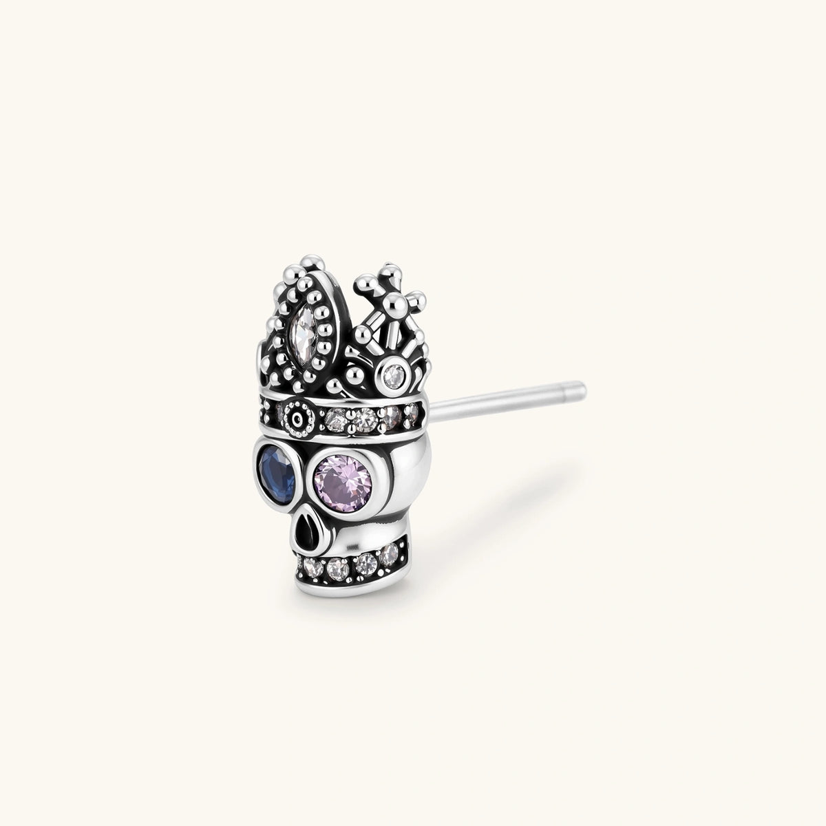 Crowned Skull Stud | 3EyeJewEls