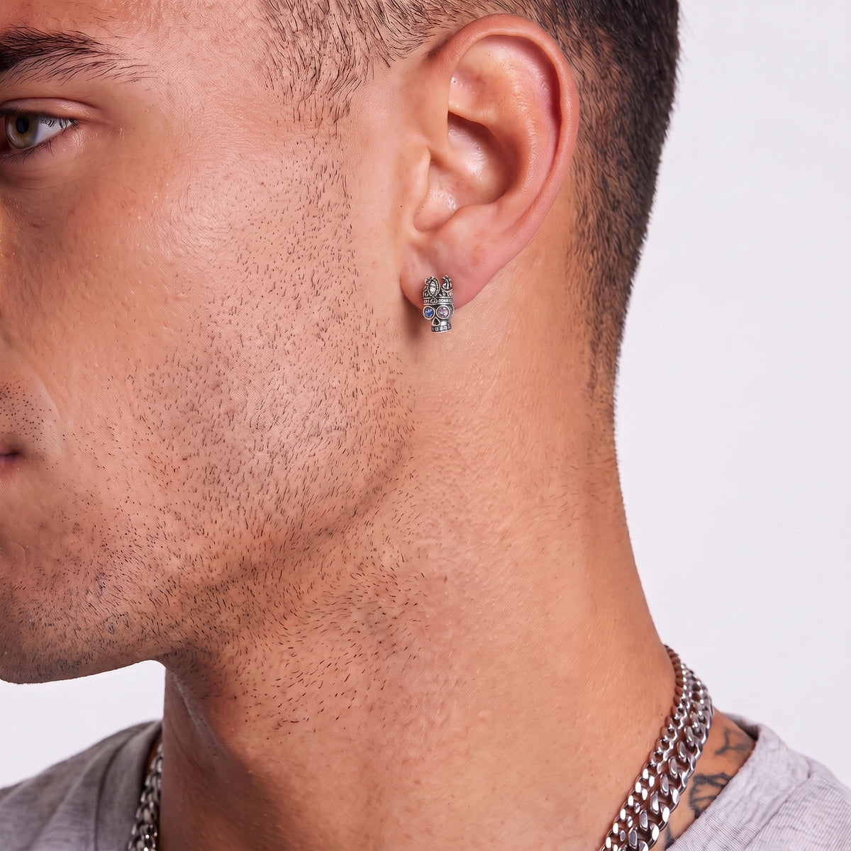 Crowned Skull Stud | 3EyeJewEls