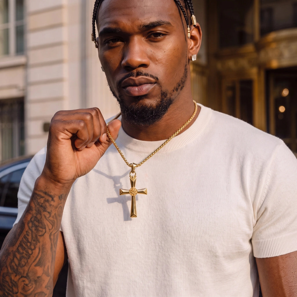 Sacred Rose Cross Pendant | 3EyeJewEls
