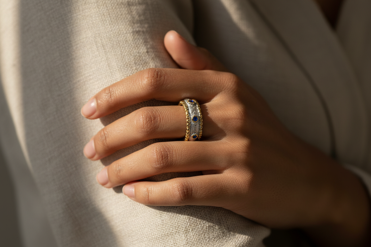 Azure Dreams Band Ring Lifestyle