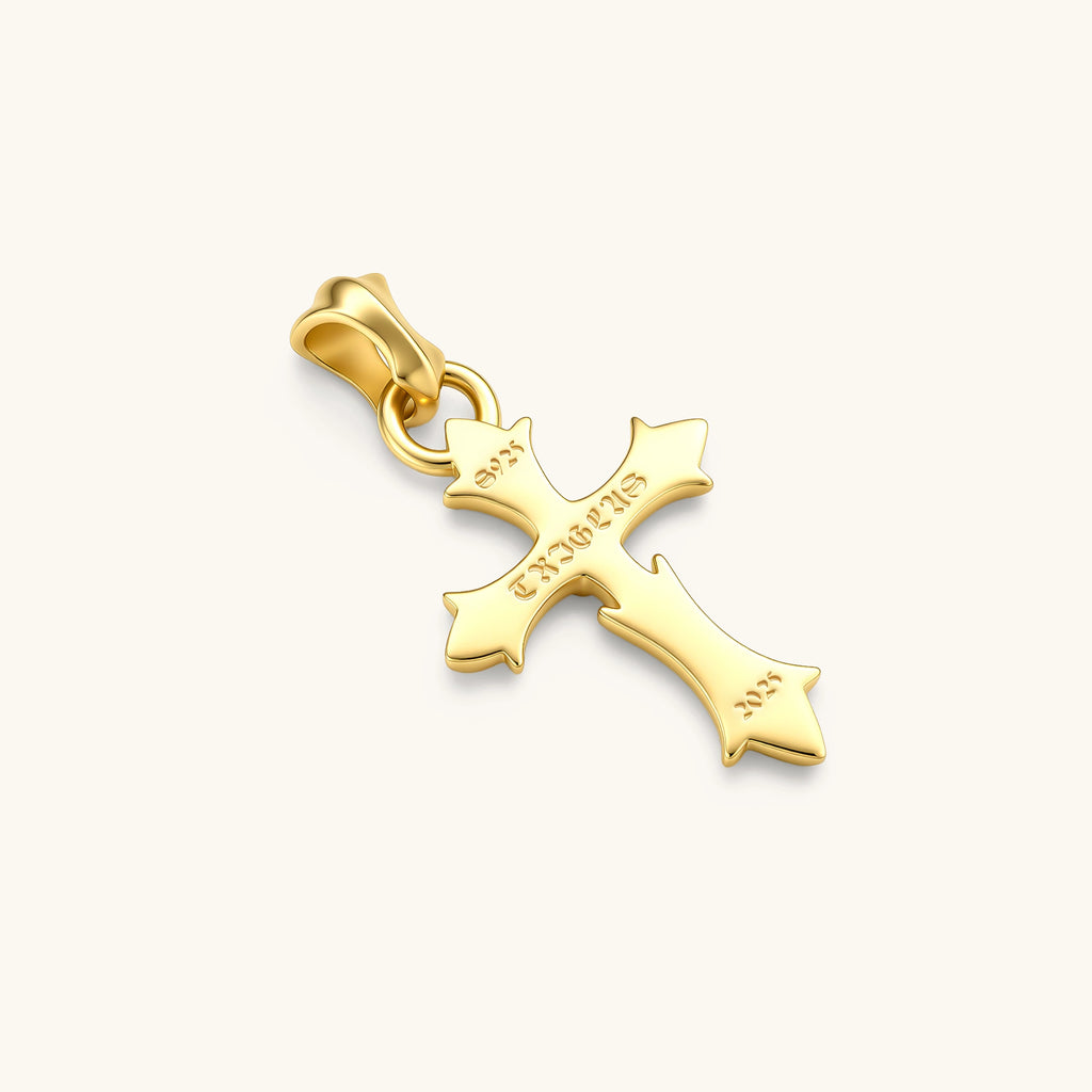 Cathedral Fleur-de-Lis Cross Charm | 3EyeJewEls